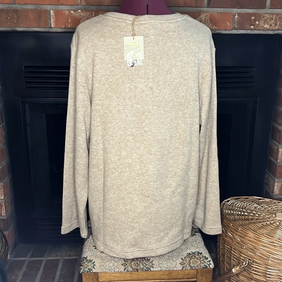 NWT Super soft oversized long sleeve Henley button quarter button shirt - Picture 6 of 10